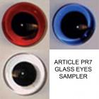 Image of Article PR7 16mm 100 Matched Pair Glass Eyes Mixed Colours